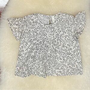 Rylee & Cru dainty leaves Blair flutter blouse. 12-18 months